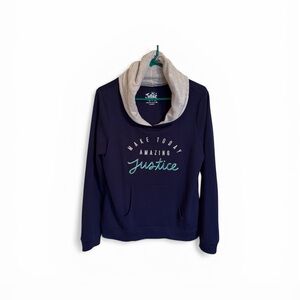 Justice “Make Today Amazing” Navy Hoodie XL (size 20) Girls  Medium LADIES 8-10